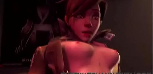  Overwatch hentai Tracer suck and fuck